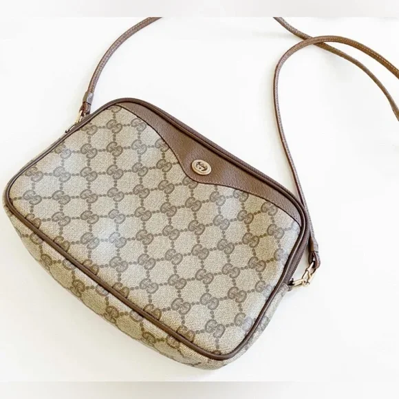 Gucci GG Supreme Vintage Brown Crossbody / Shoulder Bag In Beautiful Condition. - Picture 16 of 16